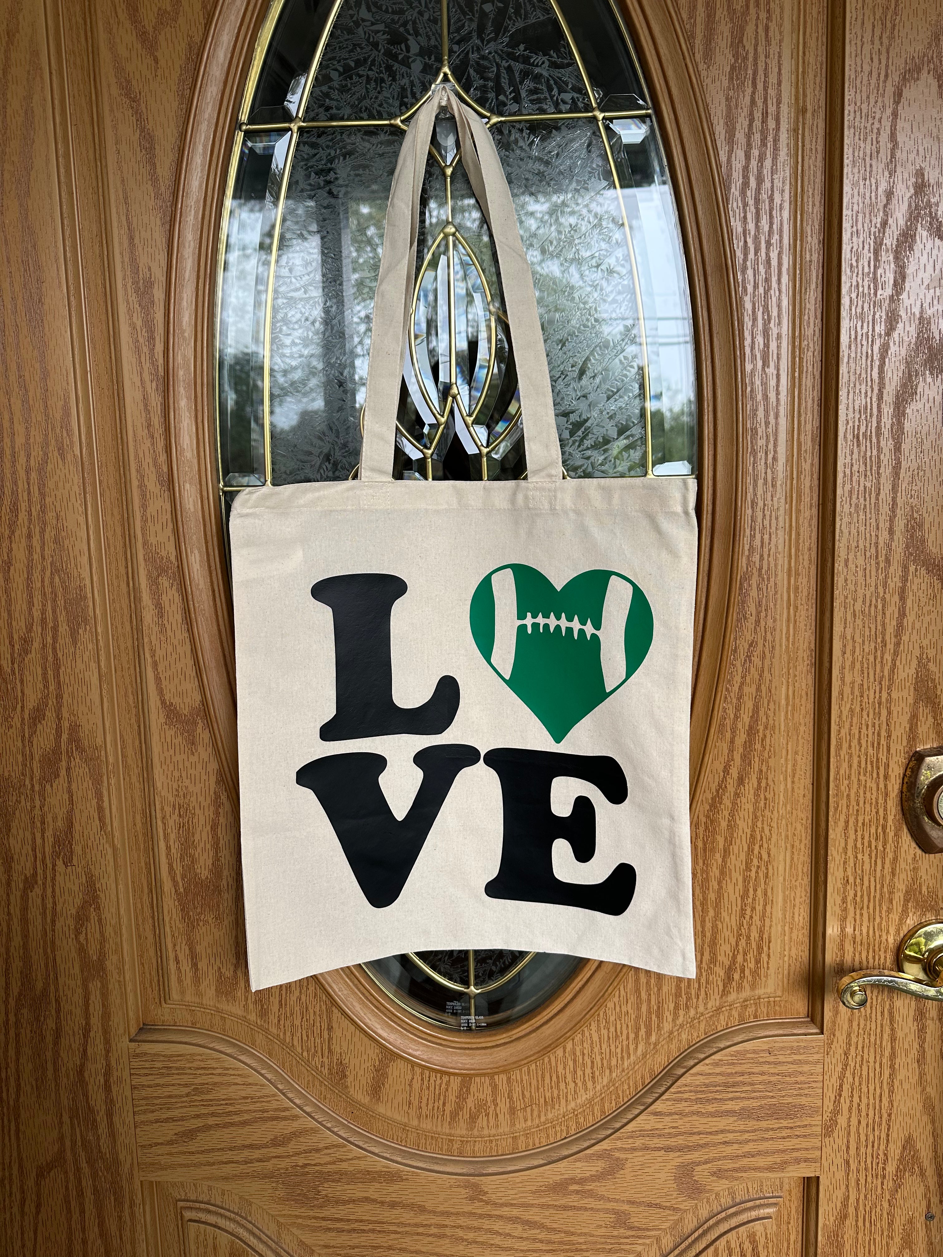 "Love Football" Tote Bag