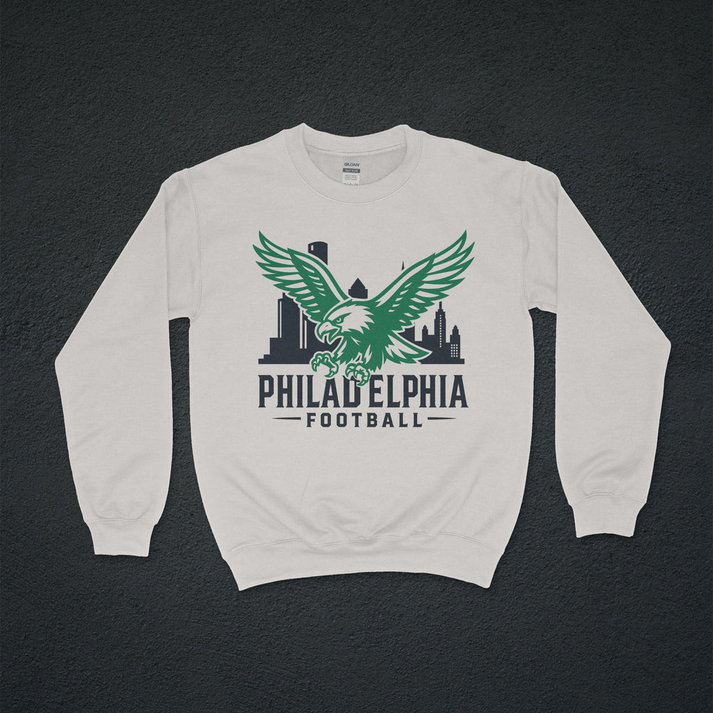 "Philadelphia Football" Philly Skyline Fleece Crew